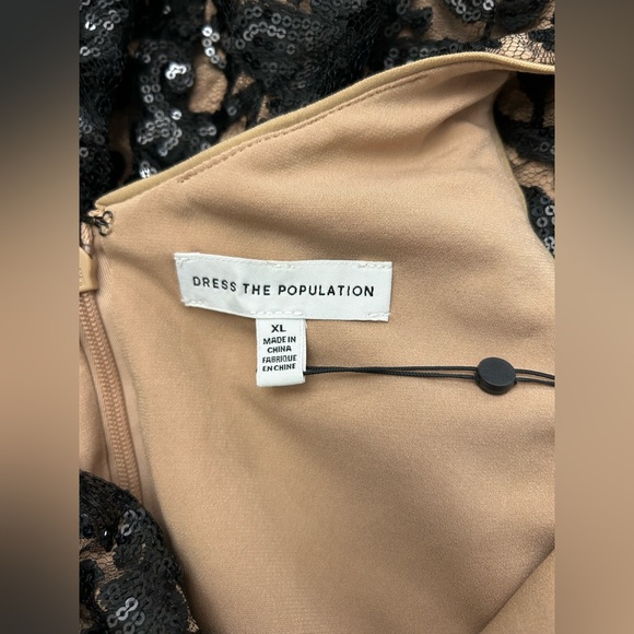 Dress the Population Sleeveless Veiled Fit & Flare Midi Dress - Picture 8 of 8